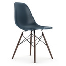 Eames Plastic Side Chair DSW, Sea blue, Without upholstery, Without upholstery, Standard version - 43 cm, Dark maple