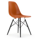 Eames Plastic Side Chair RE DSW, Rusty orange, Without upholstery, Without upholstery, Standard version - 43 cm, Black maple