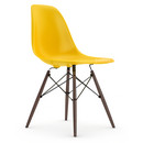 Eames Plastic Side Chair DSW, Sunlight, Without upholstery, Without upholstery, Standard version - 43 cm, Dark maple