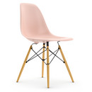 Eames Plastic Side Chair RE DSW, Pale rose, Without upholstery, Without upholstery, Standard version - 43 cm, Yellowish maple