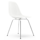 Eames Plastic Side Chair RE DSX, White non-RE, Without upholstery, Without upholstery, Standard version - 43 cm, Chrome-plated