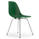 Eames Plastic Side Chair RE DSX, Emerald, Without upholstery, Without upholstery, Standard version - 43 cm, Chrome-plated