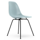 Eames Plastic Side Chair RE DSX, Ice grey, Without upholstery, Without upholstery, Standard version - 43 cm, Coated basic dark