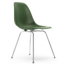 Eames Plastic Side Chair RE DSX, Forest, Without upholstery, Without upholstery, Standard version - 43 cm, Chrome-plated