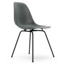 Eames Plastic Side Chair DSX, Granite grey, Without upholstery, Without upholstery, Standard version - 43 cm, Coated basic dark