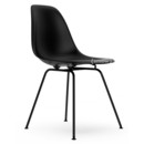 Eames Plastic Side Chair DSX, Deep black, Without upholstery, Without upholstery, Standard version - 43 cm, Coated basic dark