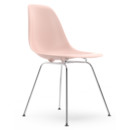 Eames Plastic Side Chair RE DSX, Pale rose, Without upholstery, Without upholstery, Standard version - 43 cm, Chrome-plated