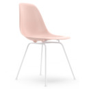 Eames Plastic Side Chair DSX, Pale rose, Without upholstery, Without upholstery, Standard version - 43 cm, Coated white