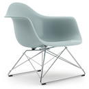 Eames Plastic Armchair RE LAR, Ice grey, Without upholstery, Chrome-plated