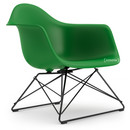 Eames Plastic Armchair RE LAR, Green, Without upholstery, Coated basic dark