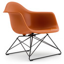 Eames Plastic Armchair RE LAR, Rusty orange, Without upholstery, Coated basic dark