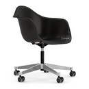 Eames Plastic Armchair PACC, Deep black, Without upholstery, Without upholstery