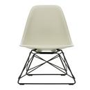 Eames Plastic Side Chair RE LSR, Pebble, Without upholstery, Powder-coated basic dark