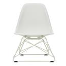 Eames Plastic Side Chair RE LSR, White, Without upholstery, Powder-coated white