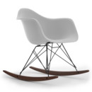 Eames Plastic Armchair RE RAR, Cotton white, Coated basic dark, Dark maple