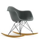 Eames Plastic Armchair RE RAR, Granite grey, Coated basic dark, Yellowish maple