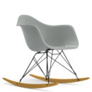 Eames Plastic Armchair RE RAR, Light grey, Coated basic dark, Yellowish maple