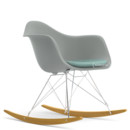 RAR with Upholstery, Light grey, With seat upholstery, Ice blue / ivory, Without border welting, Chrome/yellowish maple