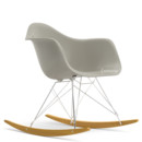 Eames Plastic Armchair RE RAR, Pebble, Chrome-plated, Yellowish maple