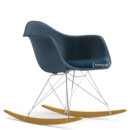 RAR with Upholstery, Sea blue, With seat upholstery, Sea blue / dark grey, Without border welting, Chrome/yellowish maple