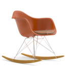 RAR with Upholstery, Rusty orange, With seat upholstery, Cognac / ivory, Without border welting, Chrome/yellowish maple