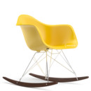 Eames Plastic Armchair RE RAR, Sunlight, Chrome-plated, Dark maple