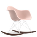 Eames Plastic Armchair RAR, Pale rose, Coated white, Dark maple