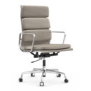 Soft Pad Group EA 219, Chrome-plated, Leather Standard sand, Plano mauve grau, Hard castors for carpets