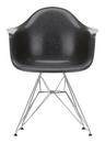 Eames Fiberglass Armchair DAR, Eames elephant hide grey, Chrome-plated