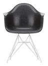 Eames Fiberglass Armchair DAR, Eames elephant hide grey, White