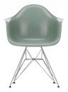 Eames Fiberglass Armchair DAR, Eames sea foam green, Chrome-plated