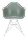 Eames Fiberglass Armchair DAR, Eames sea foam green, White