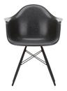 Eames Fiberglass Armchair DAW, Eames elephant hide grey, Black maple