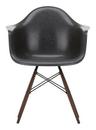 Eames Fiberglass Armchair DAW, Eames elephant hide grey, Dark maple