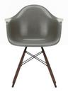 Eames Fiberglass Armchair DAW, Eames raw umber, Dark maple