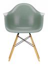 Eames Fiberglass Armchair DAW, Eames sea foam green, Yellowish maple