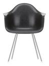 Eames Fiberglass Armchair DAX, Eames elephant hide grey, Chrome-plated