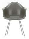 Eames Fiberglass Armchair DAX, Eames raw umber, Chrome-plated