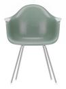 Eames Fiberglass Armchair DAX, Eames sea foam green, Chrome-plated