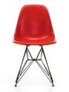 Eames Fiberglass Chair DSR, Eames classic red, Powder-coated basic dark smooth