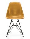 Eames Fiberglass Chair DSR, Eames ochre dark, Powder-coated basic dark smooth