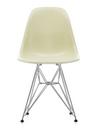 Eames Fiberglass Chair DSR, Eames parchment, Polished chrome