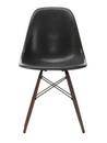 Eames Fiberglass Chair DSW, Eames elephant hide grey, Dark maple