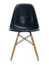 Eames Fiberglass Chair DSW, Eames navy blue, Yellowish maple