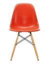 Eames Fiberglass Chair DSW, Eames red orange, Ash honey tone