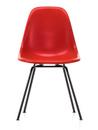 Eames Fiberglass Chair DSX, Eames classic red, Powder-coated basic dark smooth