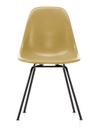 Eames Fiberglass Chair DSX, Eames ochre light, Powder-coated basic dark smooth