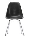 Eames Fiberglass Chair DSX, Eames elephant hide grey, Polished chrome