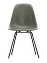 Eames Fiberglass Chair DSX, Eames raw umber, Powder-coated basic dark smooth