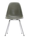 Eames Fiberglass Chair DSX, Eames raw umber, Polished chrome